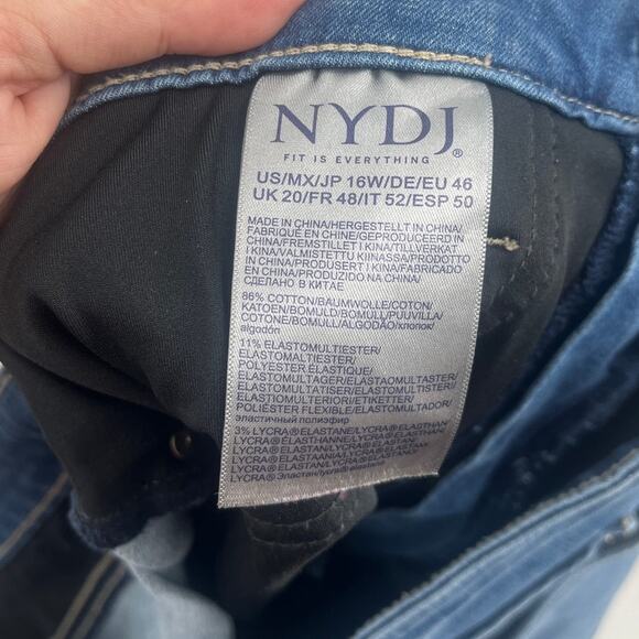 NYDJ Sheri Slim Womens Jeans Sz 16W Stretch Curve Shaper Lift Tuck Minimalist - Picture 9 of 10